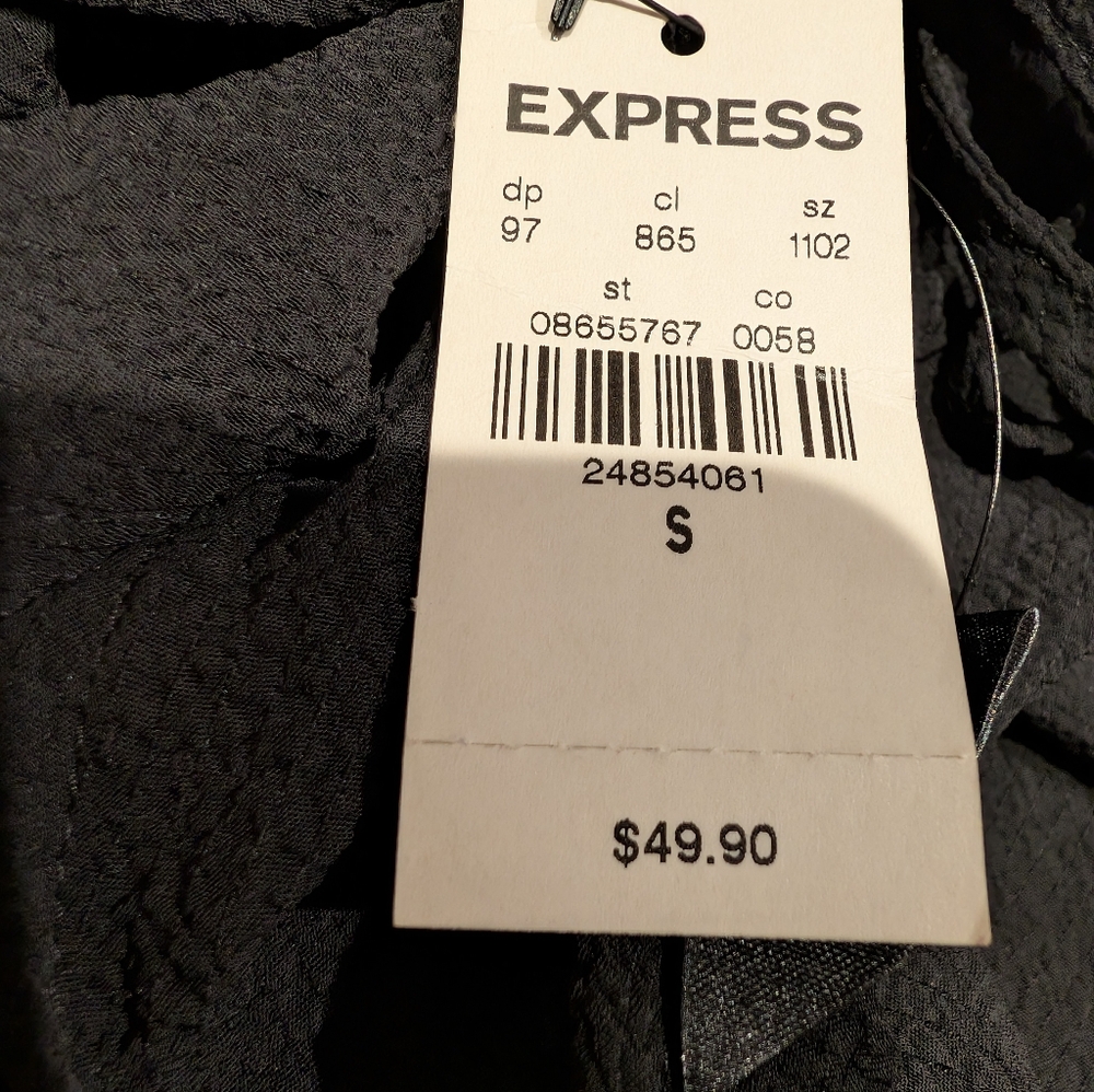 Express Black Peplum Blouse - Picture 10 of 12